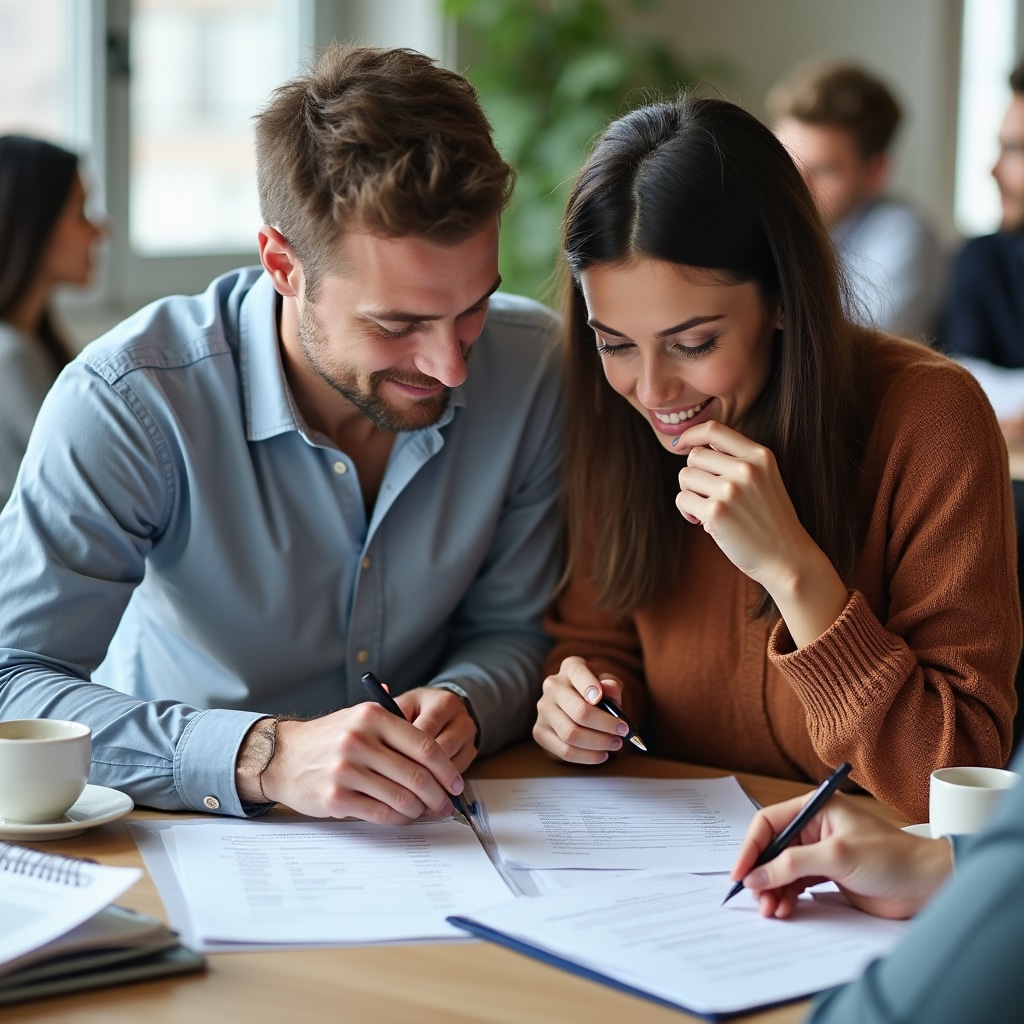 Participanți colaborând la exerciții de buget