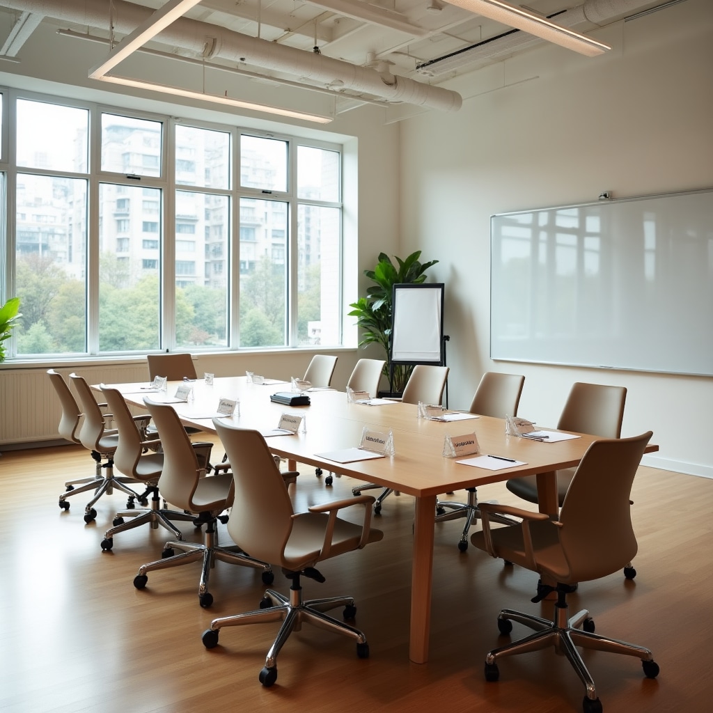 Spațiul de atelier amenajat pentru sesiuni de grup